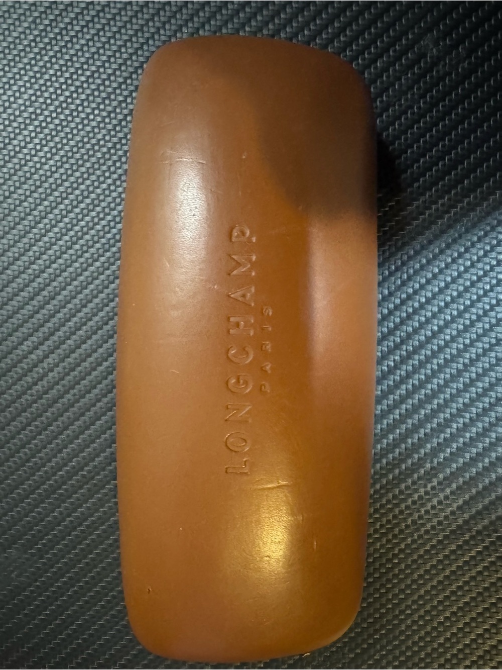 Longchamp Tan Leather Eyeglass Case